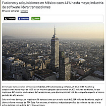 Fusiones y adquisiciones en Mxico caen 44% hasta mayo; industria de software lidera transacciones